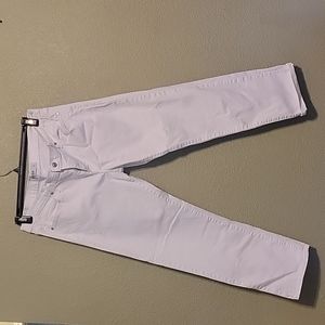 Just Black Straight Stretch White Jeans